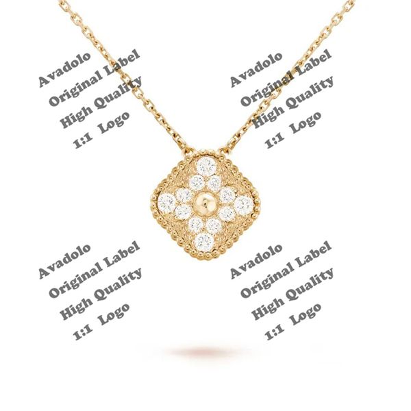 

designer pendant necklaces for women elegant vanclee clover locket necklace choker chains designer jewelry 18k plated gold lucky necklaces g, Silver