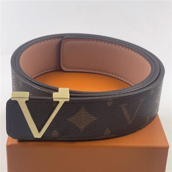 

fashion buckle genuine leather belt width 3.8cm highly quality with box designer men women belts classic fashion casual letter smooth buckle, Black;brown