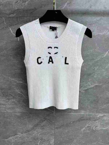 

women's knits & tees designer chic 2023 premium tank knit new short letter embroidery unique trend n2u7, White