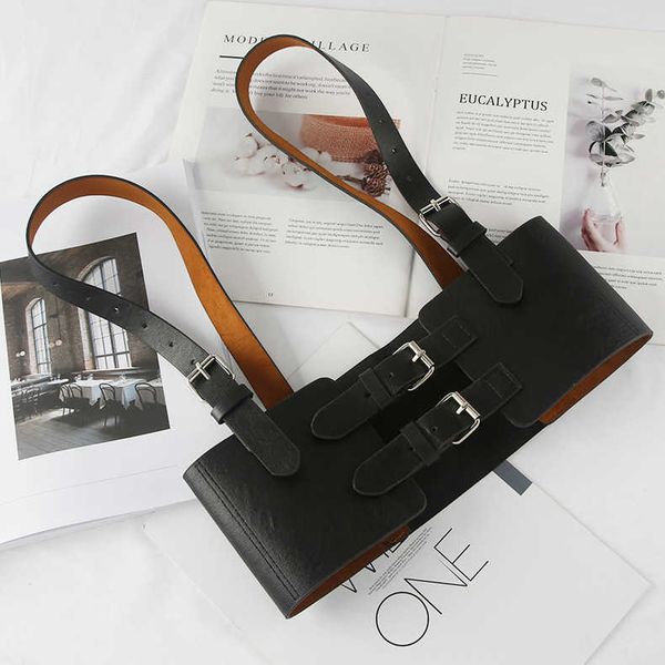 

waist chain belts suspenders street shooting women's cover s punk wide versatile fashion shoulder waist strap