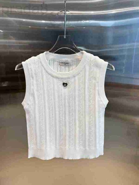 

women's tanks & camis designer 23 new hollow knitted tank fabric elastic large breathable and comfortable trend 8v6l, White