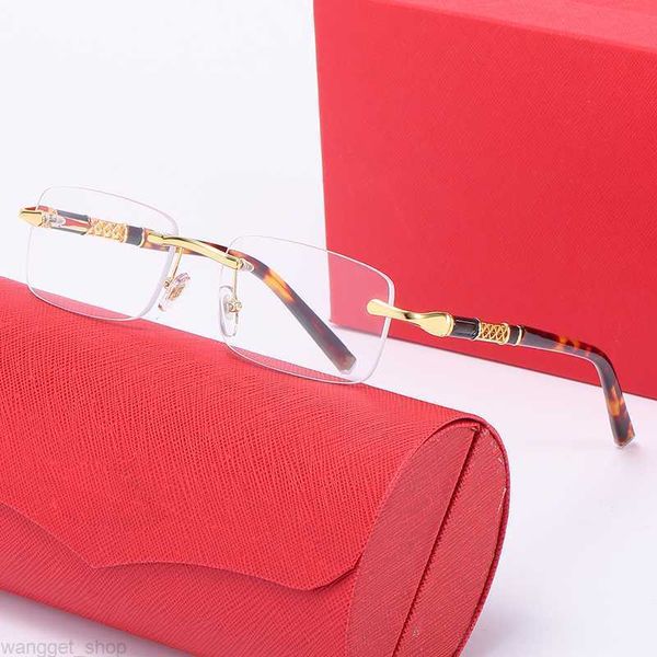 

fashion men toad mirror sunglasses for women rimless glasses classic metal texture designer gold tea grey sheets customizable prescription g, Black