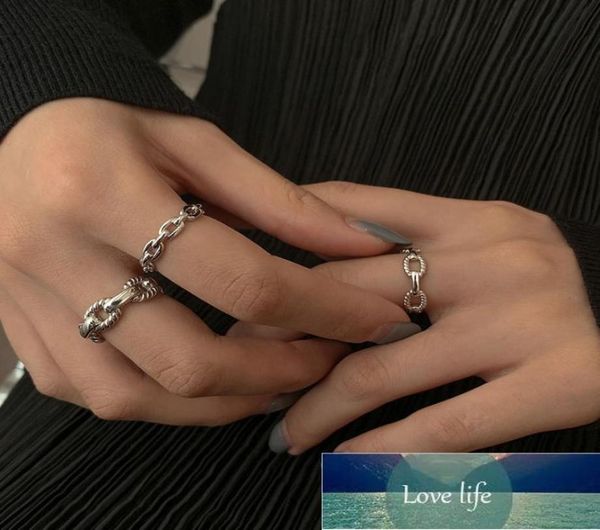 

925 sterling silver lock chain rings for women men simple adjustable ring jewelry gift3424434