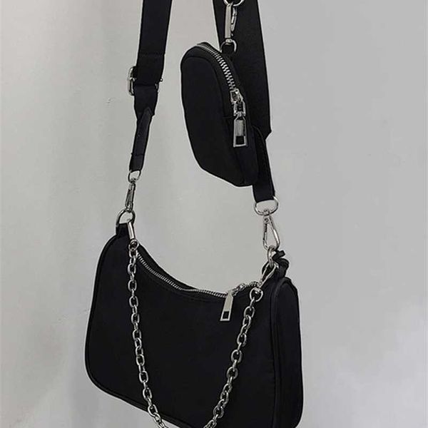 

designer bag 2023 internet celebrity yang same nylon three in one bag hobo underarm bag chain strap crossbody portable bag for women factory