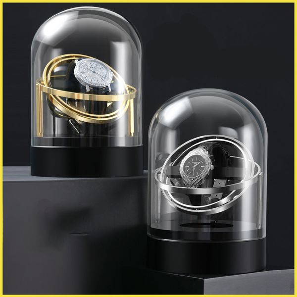 

watch winders luxury automatic single electric for es box storage display case 230410, Black