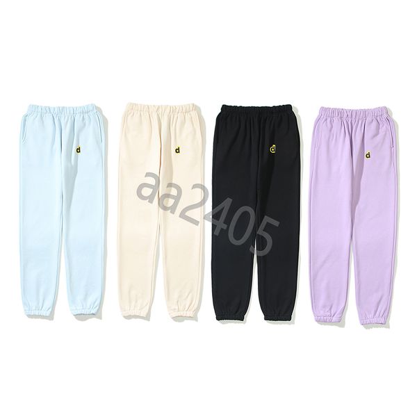 

spring new men's solid color pants dree letters printed pants casual designer sports pants women's jogging pants house size s-2xl, Black
