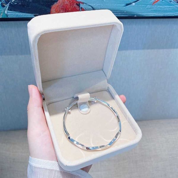 

fashion design jewelry copper plated silver bracelet with twist bell fashion simple and elegant tidal ornaments., Black