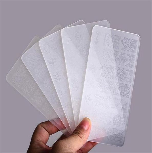 

plastic stamping plates set stamper scraper nail art polish stamp plastic diy nail art template set manicure nail tools xb13639789, White