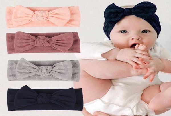 

baby girls headbands big bow children soft elastic bowknot hairbands kids hair accessories headwear princess headdress solid color4252300, Slivery;white