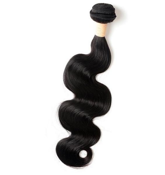 

brazilian one bundle 100 human hair body wave bundles double hair wefts natural color body wave 1pcs one set6319626, Black