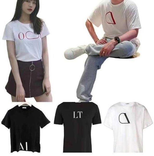 

short sleeved t shirt mens sweatshirt designer t-shirt tee pattern 3d printed 100% cotton vltn round neck pullover tee men women oversize ts, White;black