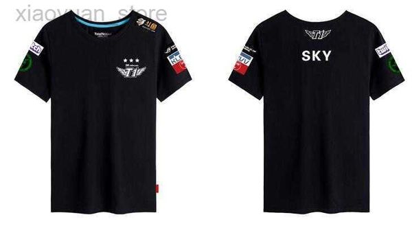 

men's t-shirts 2018 blank faker bang skt t1 t-shirt lck team jersey sktt1 t-shirt men faker peanut bang wolf skt1 shirt game tees shirt, White;black