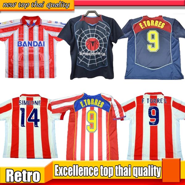 

2003 2004 2005 falcao retro soccer jerseys caminero arda simeone 1994 1995 1996 1997 2010 2011 2013 2014 koke griezmann f.torres 03 04 05 vi, Black;yellow