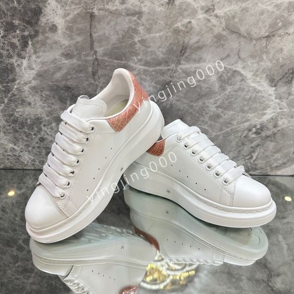 

new designer brand womens men casual shoes men leather lace up white sole espadrilles oversized flats, Black