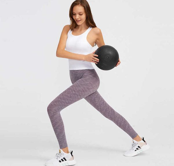 

racerback tank lu-191 snug fit sleeveless yoga shirt brushed women workout sports with padded bras, Gray