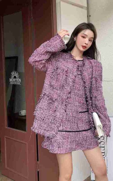 

women's jackets designer autumn winter tassel tweed coat overcoat leisure spring coats cardigan women christmas gift l85g, Black;brown