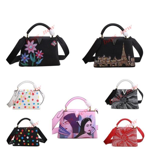 

designer women bb tote bag classic litchi stria handbags ladies shoulder purse crossbody wallet bags luxurious real leather shopping pouch