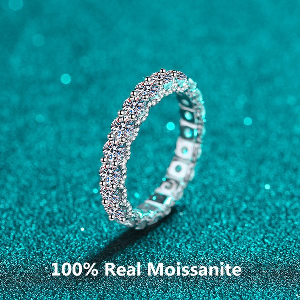 

with side stones 18k white gold 925 sterling silver luxury ring 3.0 color vvs1 diamond rings women girls party jewelry 230410