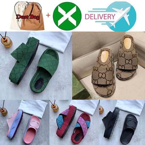 

classic sandles womens slipper designer thick bottomed platform flops cloth leather latex slides resin light blue black pink white beach san