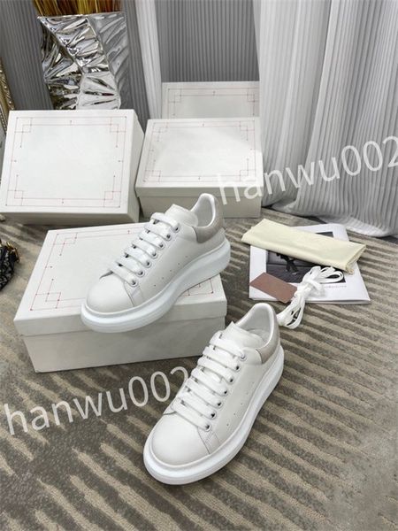 

new fashion height increasing sneaker designers shoes leather white rubber lace-up trainers sneakers, Black