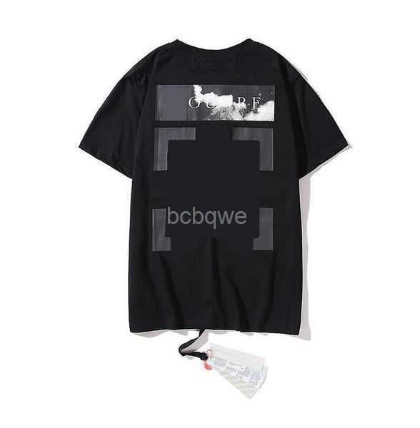 

summer fashion brand white black offes mens t shirts ow religious gray oil painting direct spray arrow tshirts hip hop short sleeve loose me