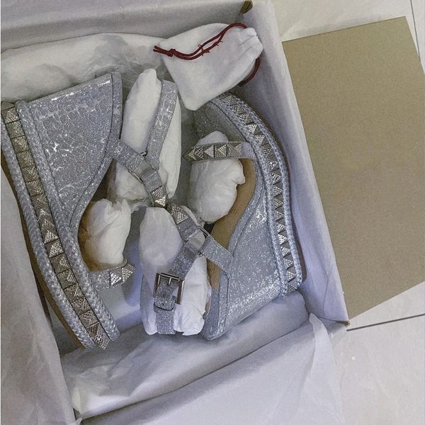 

sandals women waterproof platform sandals bottom high heels 12cm womens luxurys designers shoes genuine leather pumps lady wedding with box, Black