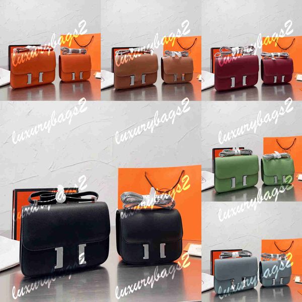 

women bag designer fashion handbag epsom bags genuine leather gold silver hardware 16 colors luxury lady chain bags 19cm 24cm crossbody shou