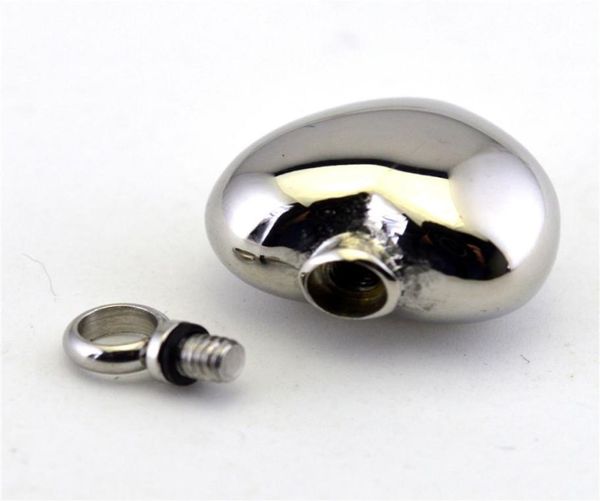 

stainless steel cylinder love heart openable cremation jewelry keepsake memorial heart ashes urn necklace ash holder n9397918, Silver