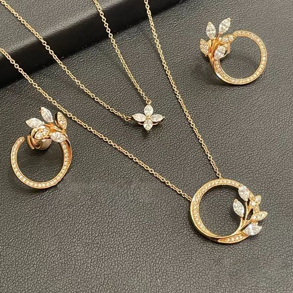 

gold chain flower key diamond initial pendant necklaces for women men link trendy designer fashion jewelry party christmas wedding gifts bir, Silver