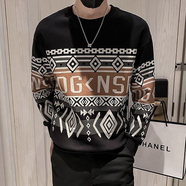 

men's tshirts fashion printed oneck allmatch loose letter tshirt clothing autumn oversized casual pullovers korean tee shirt 230411, White;black