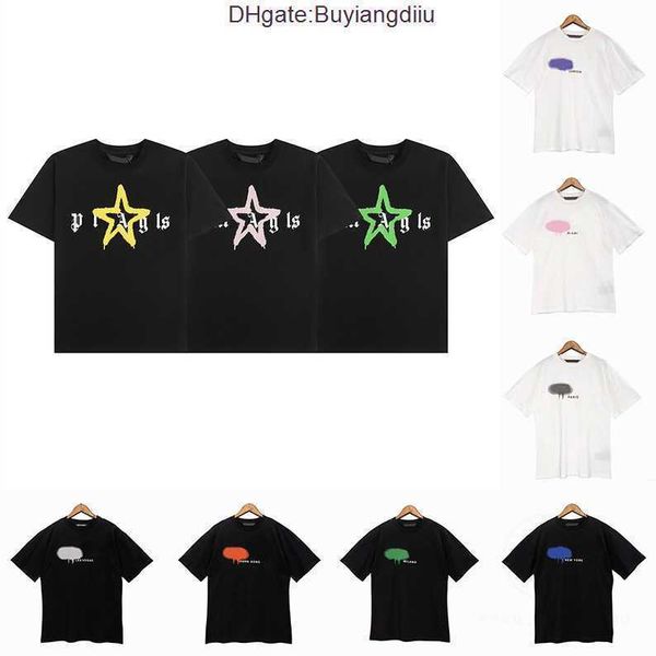 

tshirt angels summer mens womens designers t shirts palms luxurys letter cotton tshirts clothing polos short sleeve high1 quality clothes t, White;black