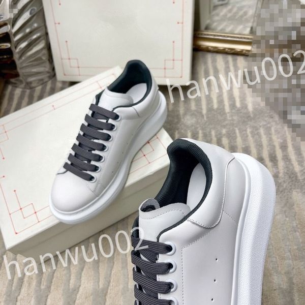 

2023 casual sneakers men women shoes genuine designer shoes leather trainer fashion sports platform, Black