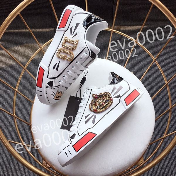 

luxury designer calfskin casual shoes reflective sneakers vintage leather trainers fashion shoes leisure shoe lace-up women mens sneaker, Black