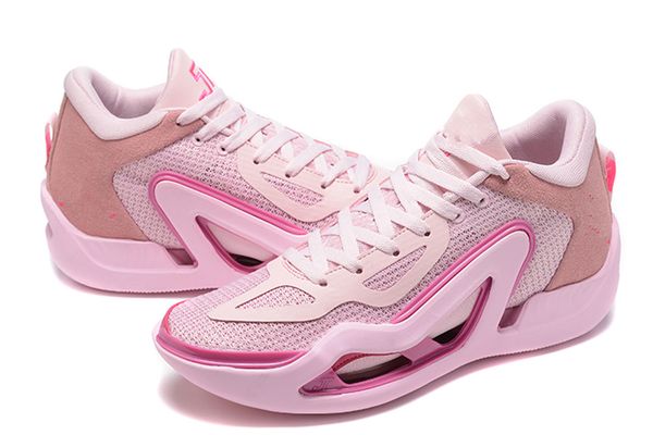 

tatum 1 aunt pearl men basketball shoes 2023 jumpman pink purple white black barely volt archer ave white sports with box