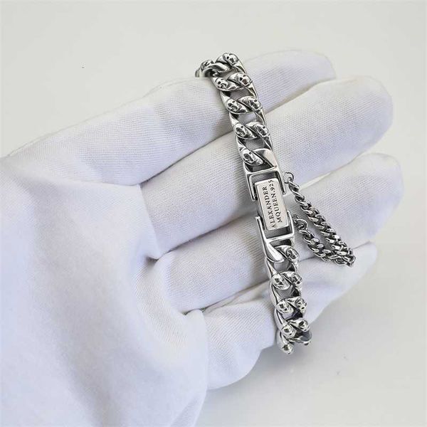 

fashion designer jewelry bracelet mcqueen's same american hip hop thai silver returns to the future cuban bracelet personalized and adv