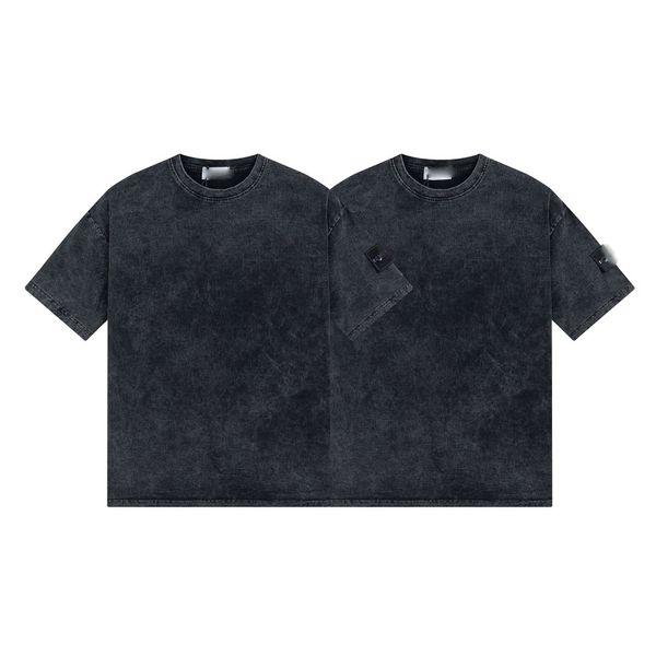 

designer stone men's t shirts women island t shirt fashion cotton summer stones retro short sleeve tide stone men couple's clothin, White;black