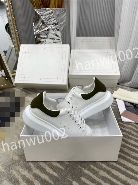

fashion height increasing sneaker designers shoes leather white rubber lace-up trainers sneakers, Black