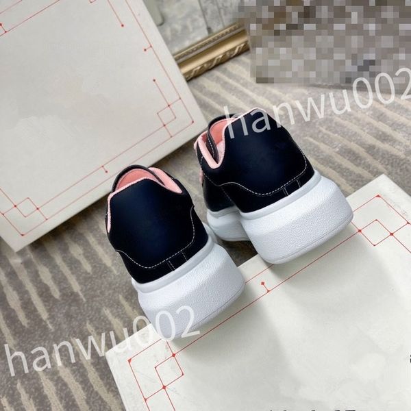 

new luxury casual sneakers men women shoes genuine designer shoes leather trainer fashion sports platform, Black
