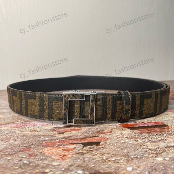 

2021 luxury men s fashion designer belt retro style business casual fashion women s designer black buckle letter f belt belt box wholesale, Black;brown