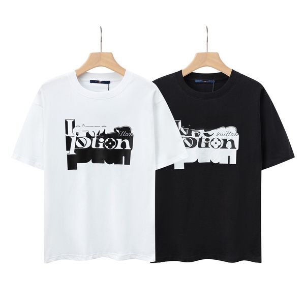

men's t-shirts designer t shirt letter printed high street tees big v men women short sleeve hip hop style loose crew neck short sleeve, White;black