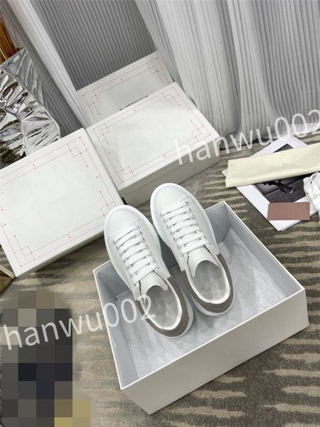 

2023 tread slick height increasing sneaker designers shoes leather white rubber lace-up trainers sneakers, Black