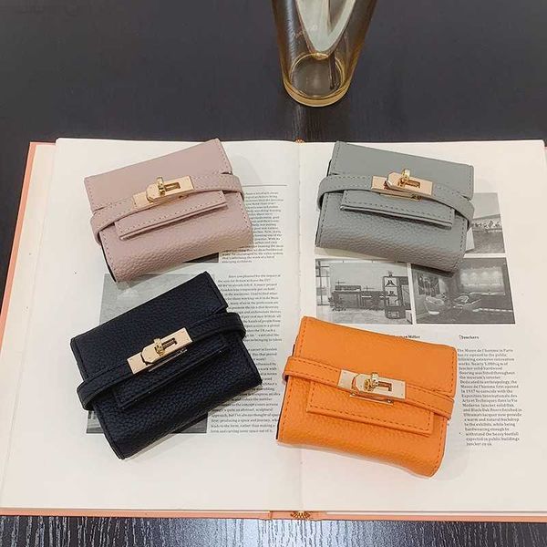 

fashion women's bag designer handbag soft leather short wallet women's 2023 new personalized folding handheld card bag tidal zero