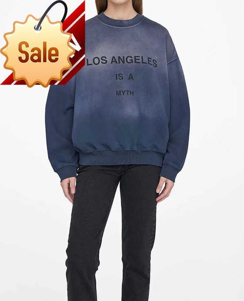 

anin women oversized sweatshirt city print washed cotton bing snowflake dyeing spray sweater designer hoodies pulloveresse, Black