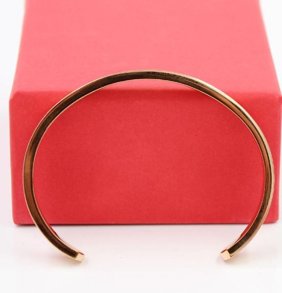 

luxury cuff design high qualtiy braceletsbangles for lover stainless steel opening bracelets wedding jewelry6107400, White