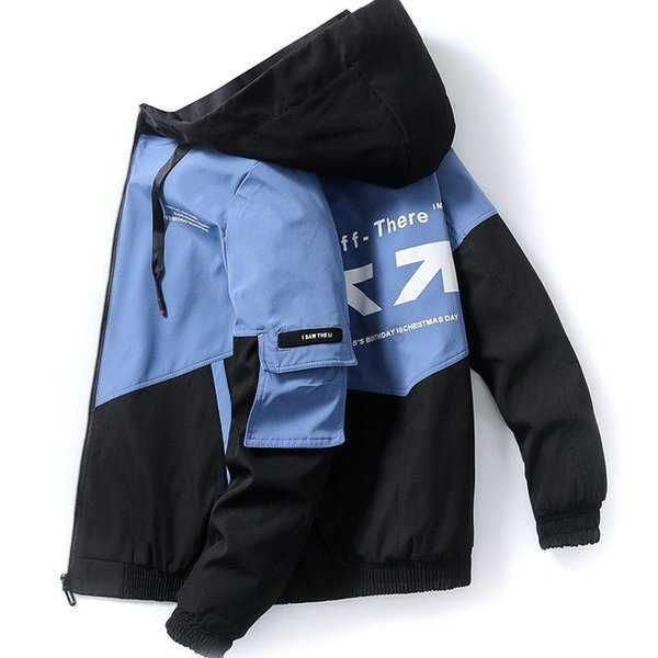 

spring and autumn clothes men jacket outwear hooded wadded coat slim parka hip hop mens fashion printed 7dny8, Black;brown