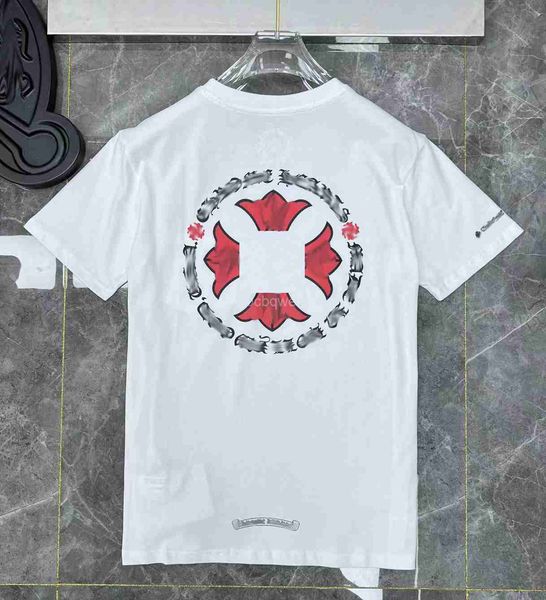 

luxury fashion mens t shirts brand man t-shirt horseshoe flower tees summer cross sanskrit letter short sleeve designer tshirts women shirt, White;black