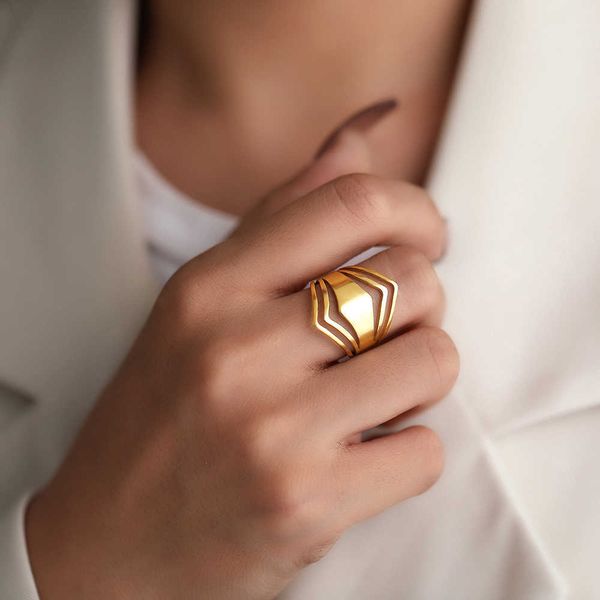 

band rings stainless steel ring geometric rhombus antique rings anillos elegant fashion rings for women jewelry wedding engagement gifts p23, Silver