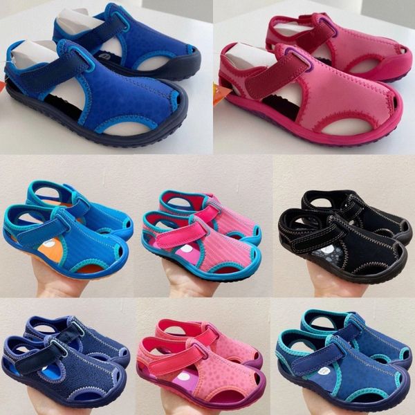 

kids shoes casual classic toe sandals boys girls outdoor covered-toe sandal summer toddler children sport shoes kid youth running trainers d, Black