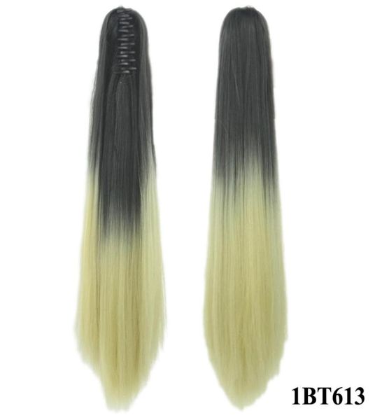 

valentines gift ponytail claw clip hair extension long synthetic hair extensions ponytails 24 inch straight clip in hair extension3691978, Black