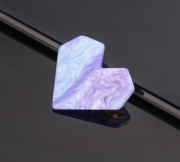 

love heart shaped hairpin hair side clips fashion lovely accessories jelly shiny pinkycolor acrylic woman barrettes 0 98wy k24632876, Slivery;white